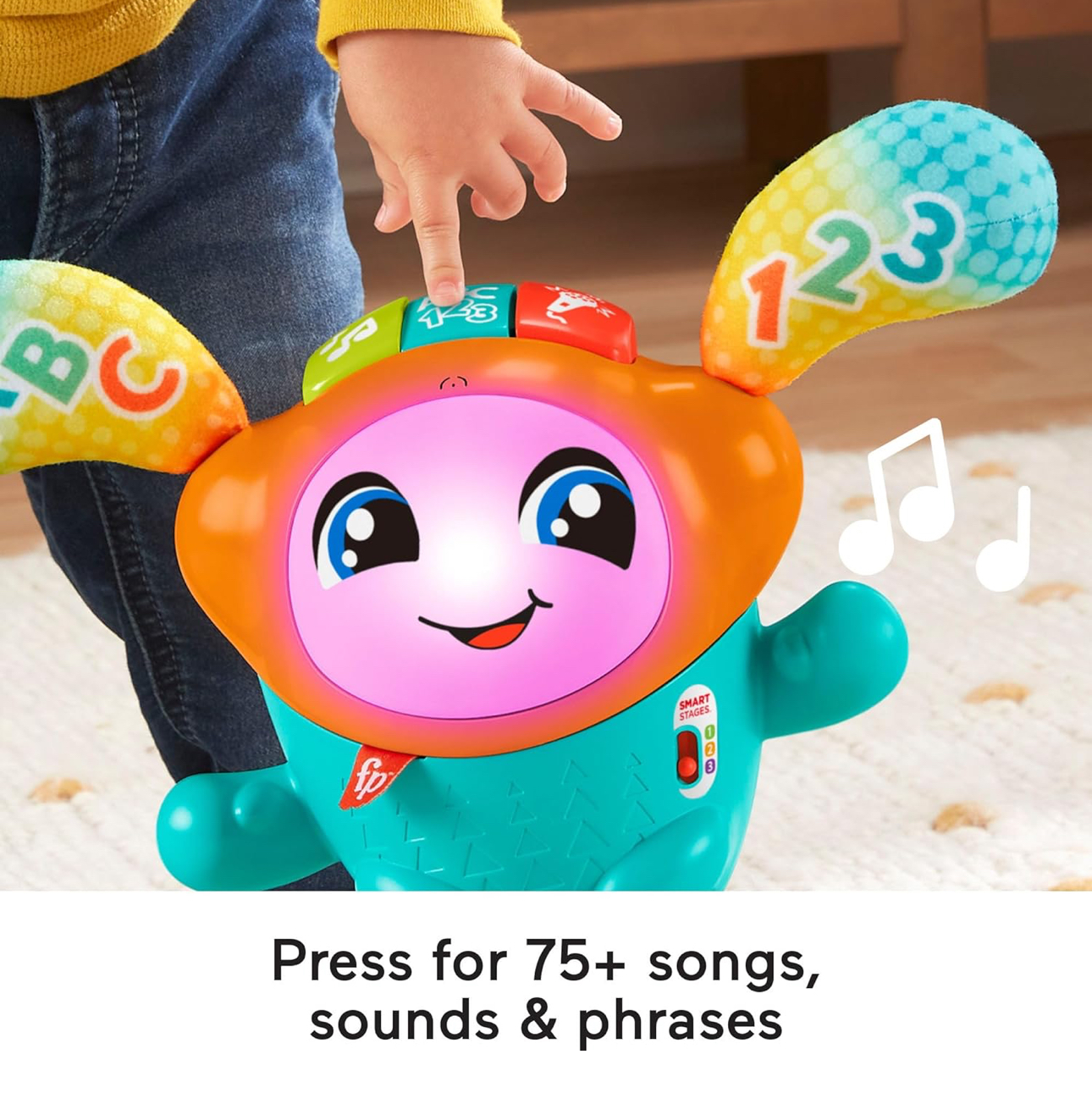 Fisher Price Baby Toddler Learning Toy DJ Bouncin’ Beats with Music Lights - Image 3