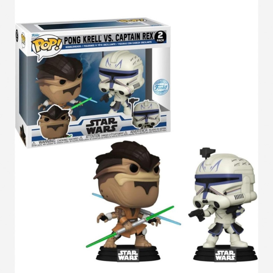 Funko Pop! Star Wars Clone Wars Pong Krell vs Captain Rex (2 pack)