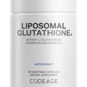 Codeage Liposomal Glutathione Supplement - Pure Reduced Setria L-Glutathione, Liposomal Delivery, Phospholipid Complex