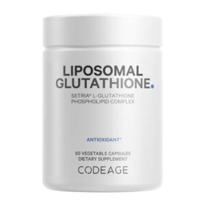 Codeage Liposomal Glutathione Supplement - Pure Reduced Setria L-Glutathione, Liposomal Delivery, Phospholipid Complex