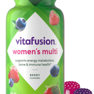 Vitafusion Womens Multivitamin Gummies, Berry Flavored Daily Vitamins for Women With Vitamins A,C,D,E,B-6 and B-12