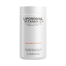 Codeage Liposomal Vitamin C 1500mg with Zinc, Elderberry, Citrus Bioflavonoids Grapefruit, Lemon, Orange Powder, Quercetin & Rose HIPS Fruit – Vegan Supplement - Non-GMO, Vegan Pills, 180 Capsules