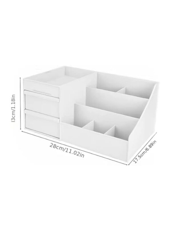 Luxury Makeup Storage Box Organizer, Cosmetic Storage Box Organizer with Drawers, Large Capacity - Image 2