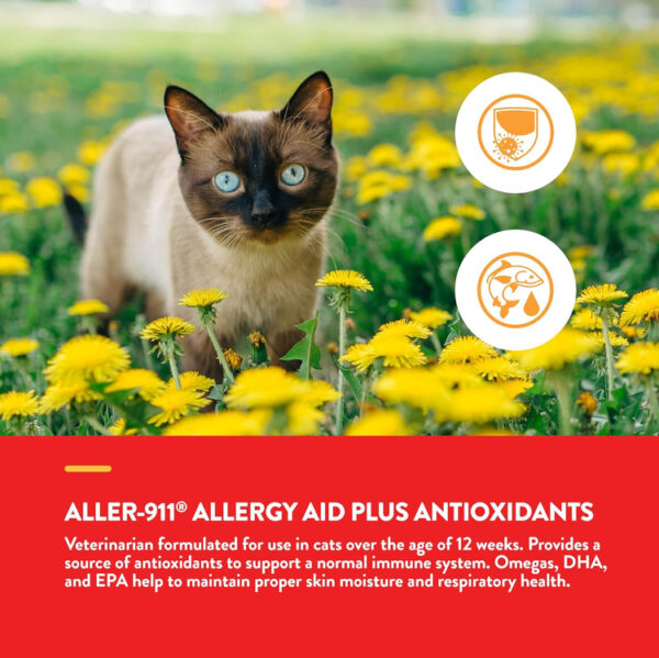 NaturVet – Aller-911 Allergy Aid Plus Antioxidants For Cats – 60 Soft Chews | Supports Immune System, Skin Moisture & Respiratory Health | Enhanced With Omegas, DHA & EPA | 30 Day Supply - Image 4
