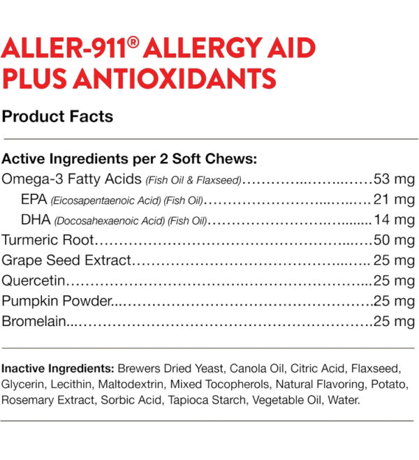 NaturVet – Aller-911 Allergy Aid Plus Antioxidants For Cats – 60 Soft Chews | Supports Immune System, Skin Moisture & Respiratory Health | Enhanced With Omegas, DHA & EPA | 30 Day Supply - Image 6