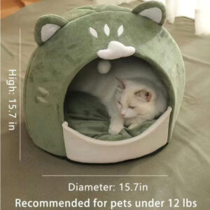 Warm Cats Bed Cute Cats House Kitten Lounger Cushion for Small Pet Sleep Tent Washable Cats Sleeping Bag Soft