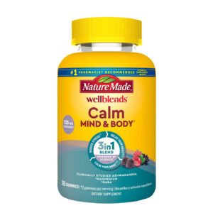 Nature Made Wellblends Calm Mind & Body Stress Relief Ashwagandha 38 Gummies