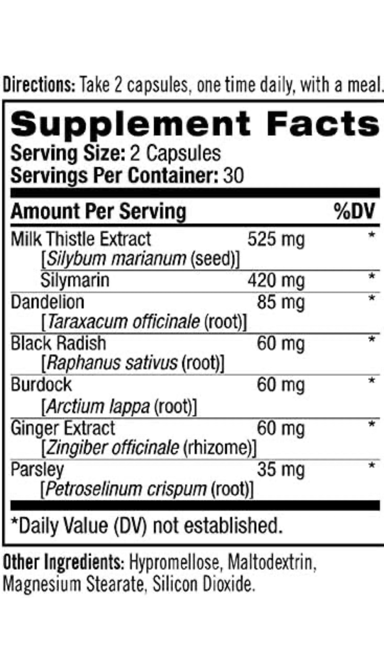 Natrol Milk Thistle 525mg 60 capsules - Image 7