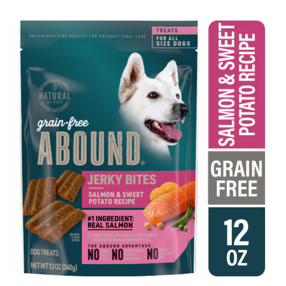 Abound Grain Free Natural Salmon & Sweet Potato, Jerky Bites Dog Treats - 12 Oz - Image 2