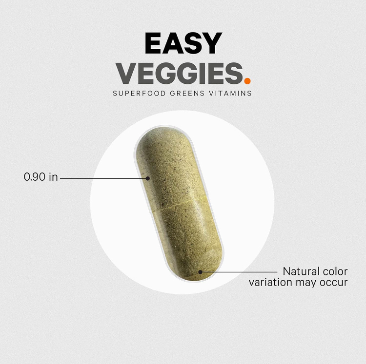 Codeage Instantfood Easy Veggies, Over 15 Vegetable Powders Equivalent All-in-One, Daily Vegan Blend, Whole Food Greens Vitamins Supplement Capsules, Phytonutrients Multivitamin, Non-GMO, 90 Capsules - Image 4