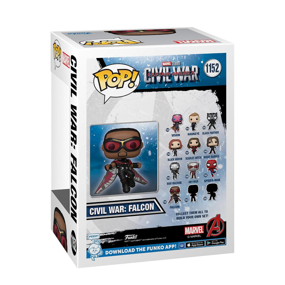 Funko Pop Marvel! Civil War Falcon 1152 Toys for Kids and Adults collectible - Image 3